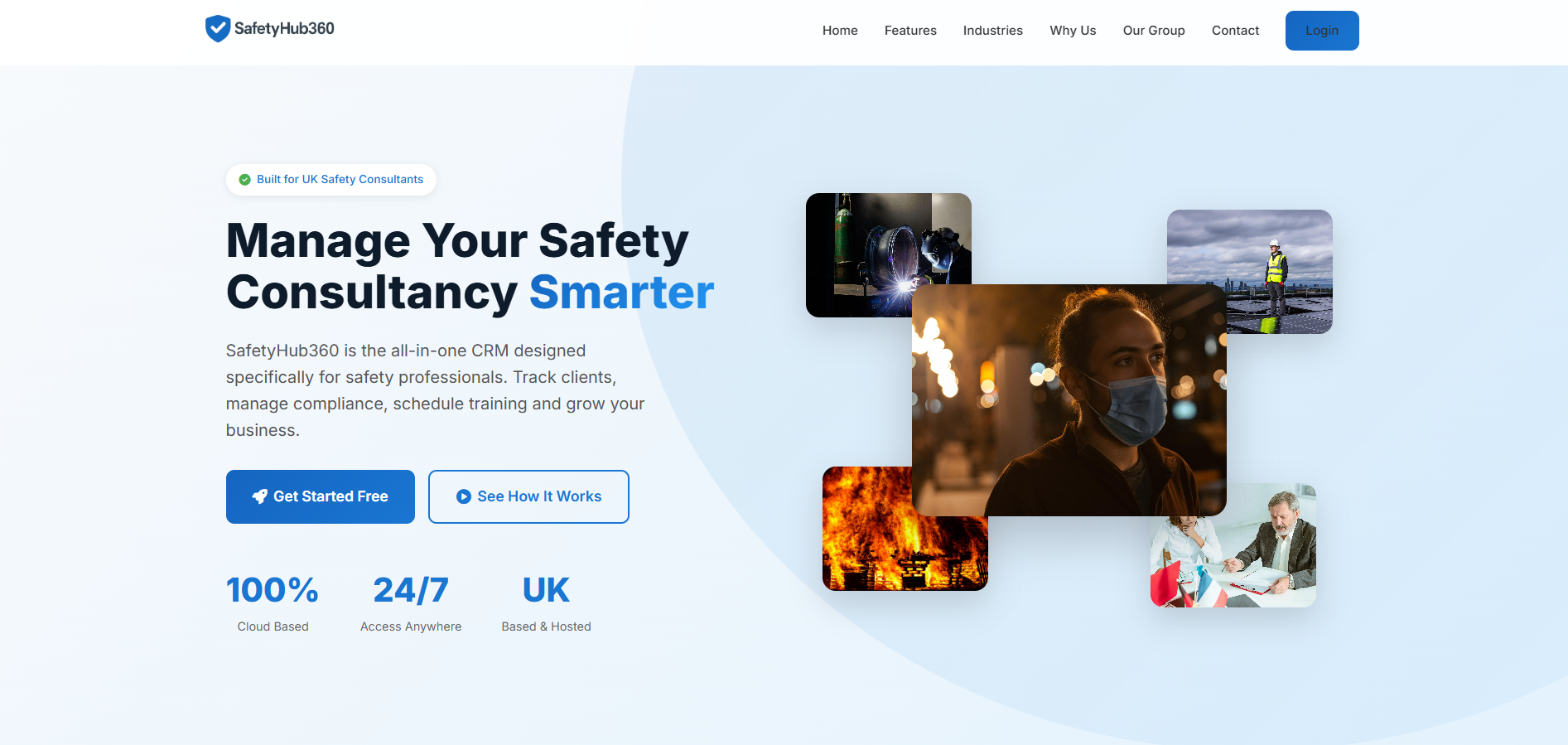 SafetyHub360 - Health & Safety Education website screenshot