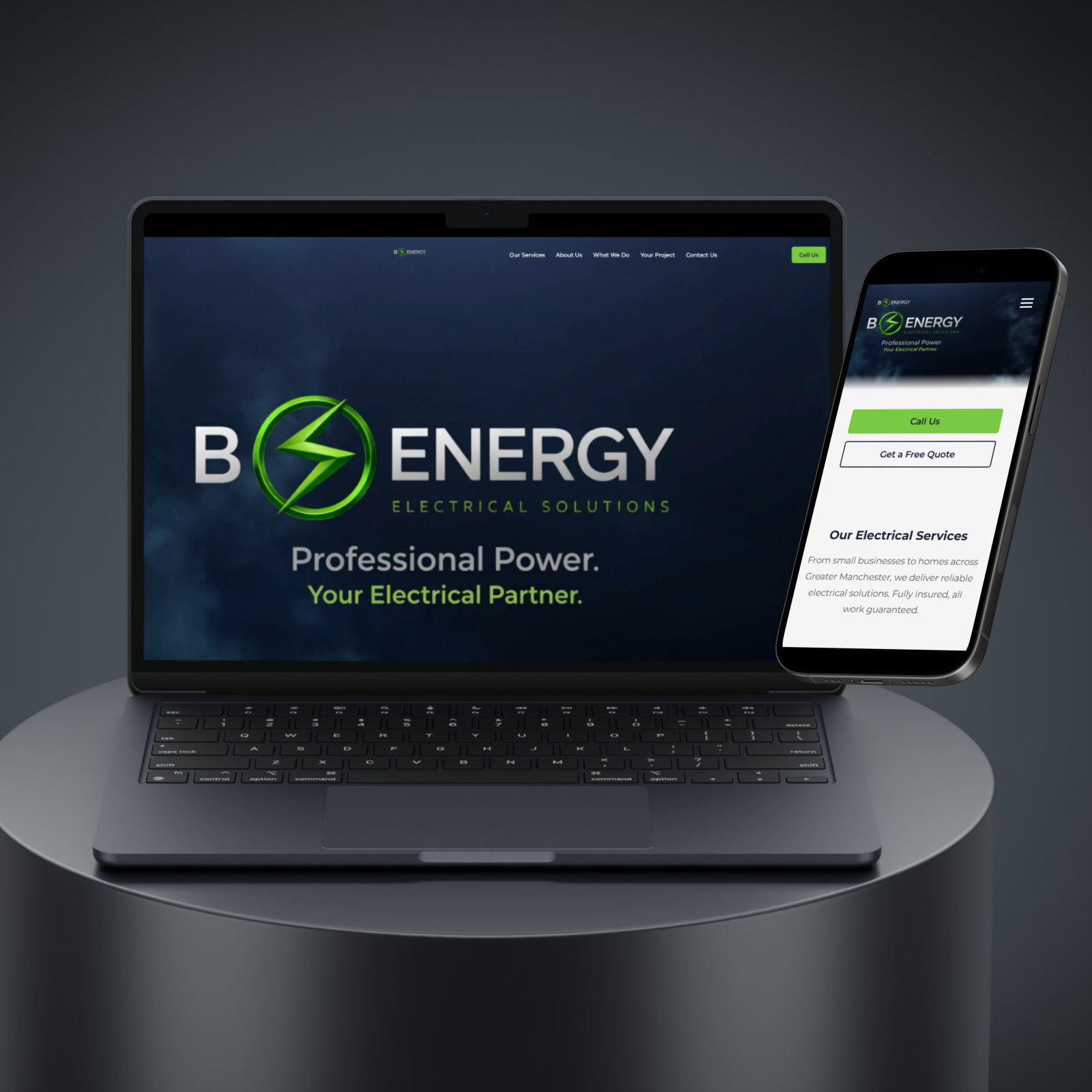 B-Energy Electrical — Wigan website built by Mako Digital