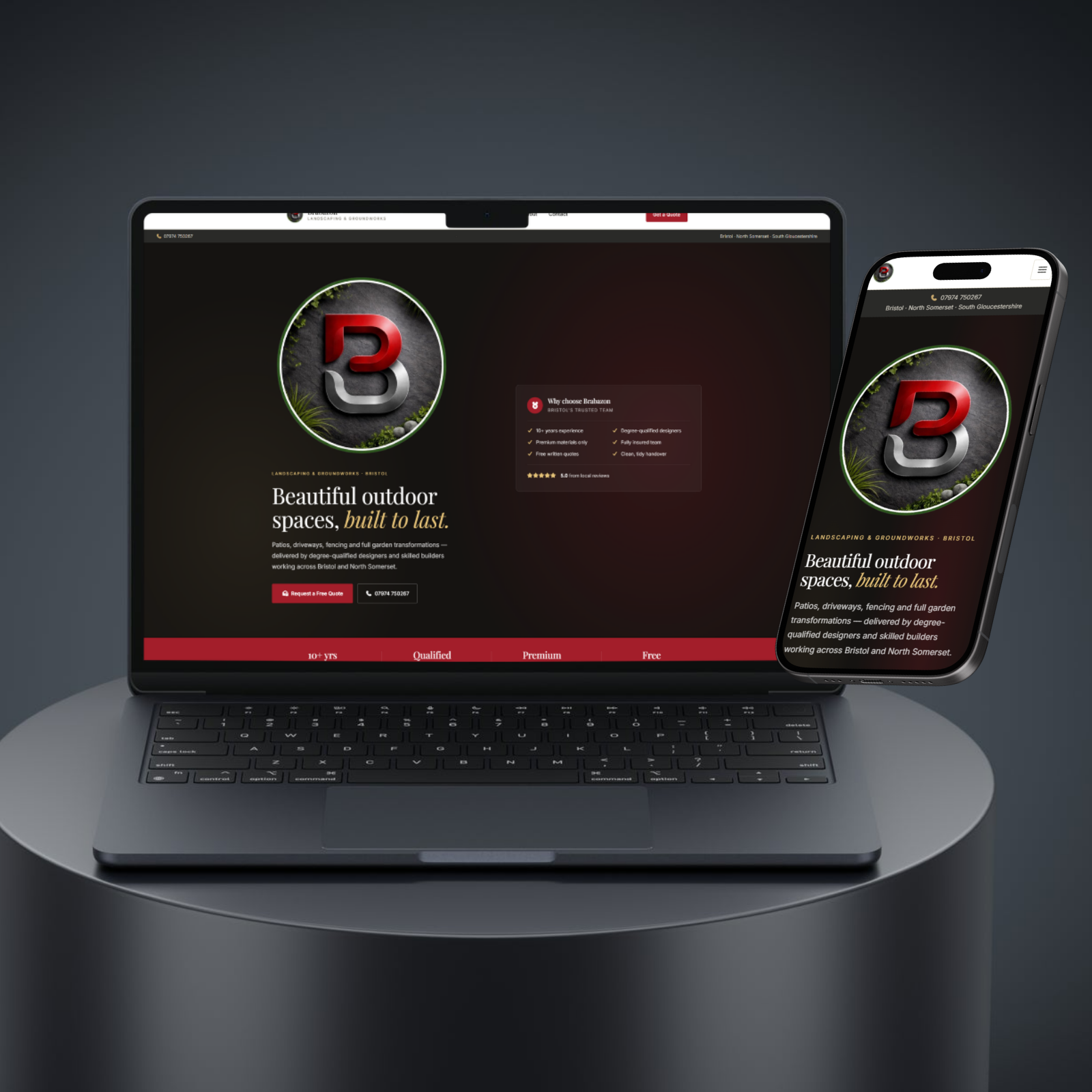 Brabazon Landscaping — £449+ — Five-page WordPress build by Mako Digital