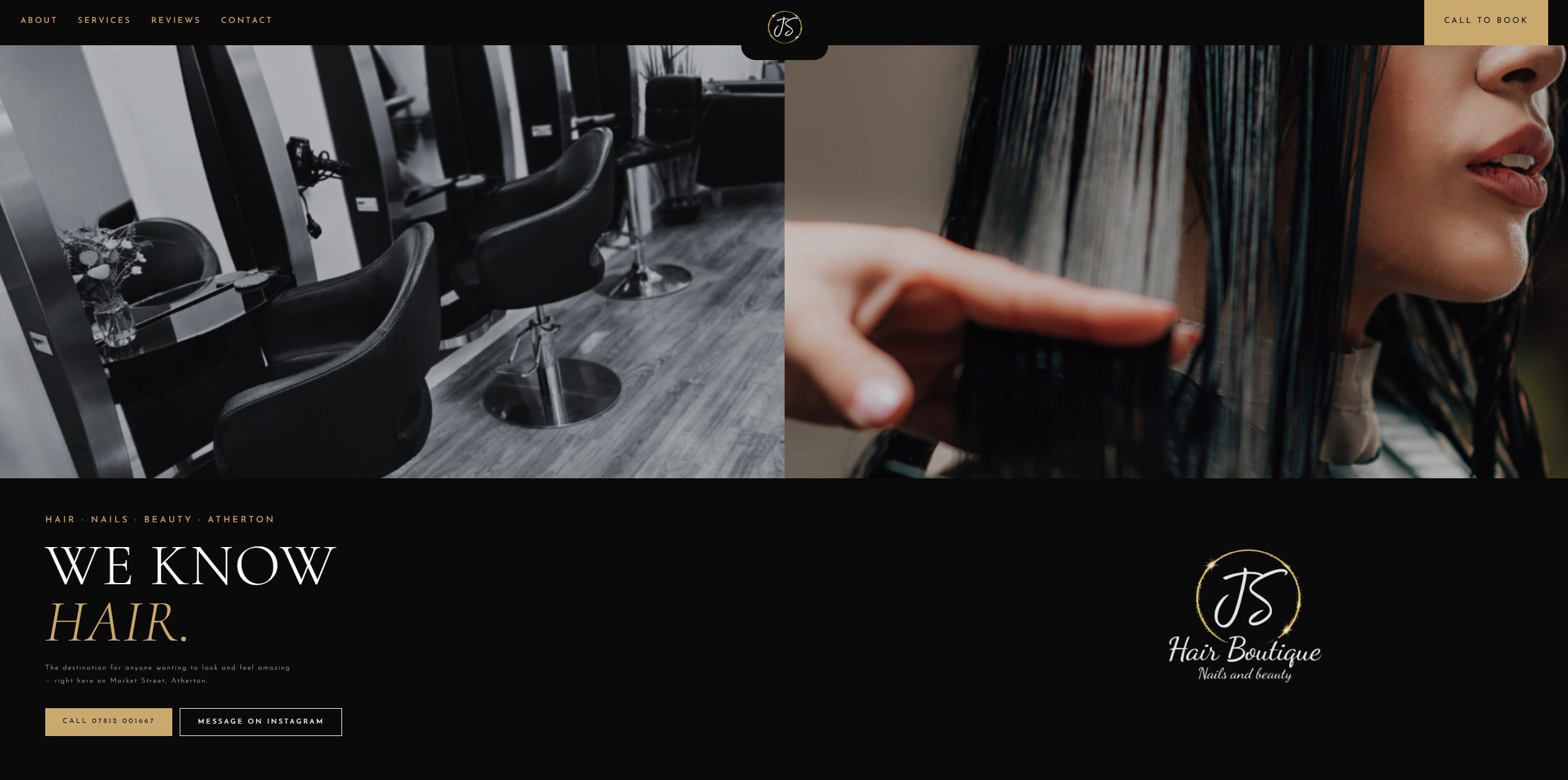 JS Hair Boutique website built by Mako Digital