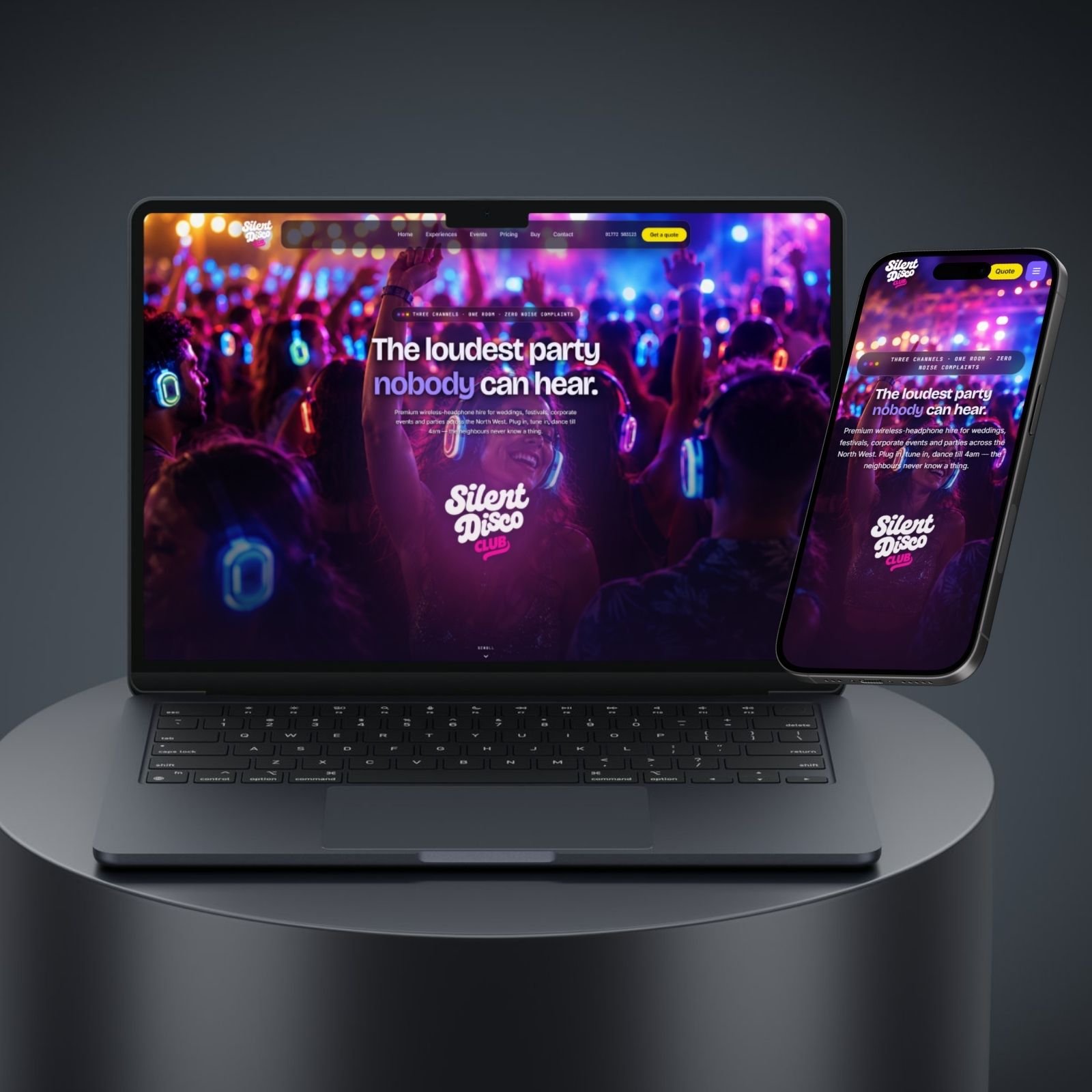 Silent Disco Club — Event Entertainment Hire case study by Mako Digital