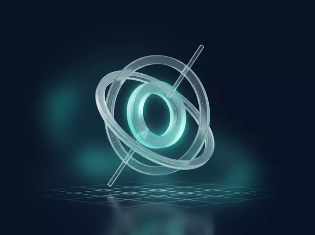Illustration: a measuring instrument with one ring glowing as the reference point